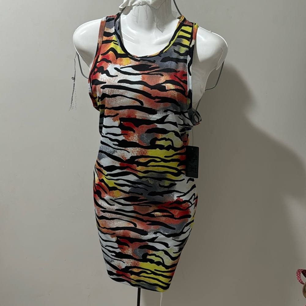 Ed Hardy dress Large zebra NWT